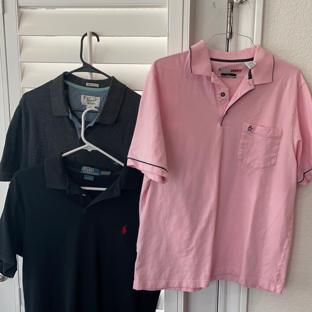 3 shirts for one price Ralph Lauren and penguin